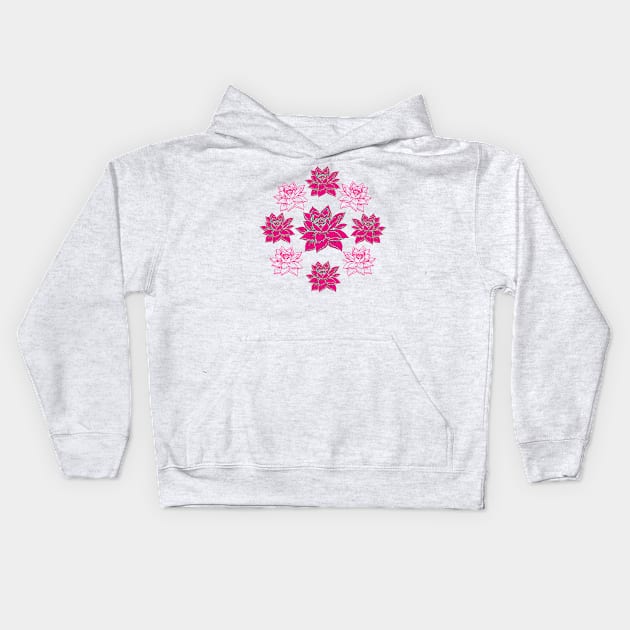 Pink Lotus Kids Hoodie by Nuletto